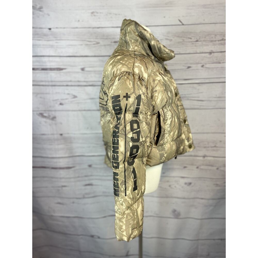 Smoke Rise Women’s Camo Bubble Puffer Jacket Cropped Hooded Coat SZ M NWT - Picture 4 of 10